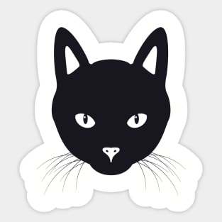 Black Cat head Sticker